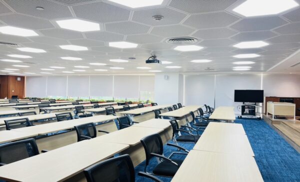 trần nhôm lục giác hexagon 1